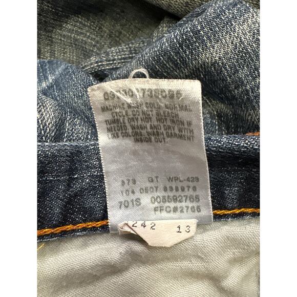 Levis 559 Jeans Mens 33x32 Blue Relaxed Fit Straight Leg Distressed Y2K Ripped - Picture 7 of 11